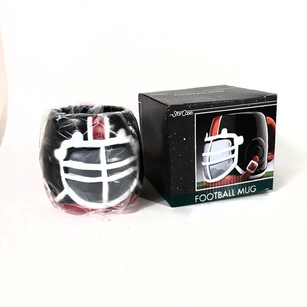 1992 Star Case Football Ceramic Coffee Mug 15 Ounce Brand New In Box